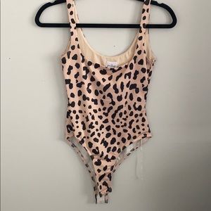 Princess Polly Pink Leopard Bodysuit